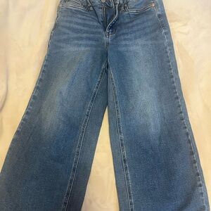 Judy Blue Wide-Leg Jeans in Faded Blue Wash